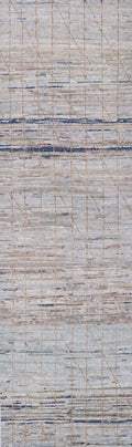 9 Ft Blue Moroccan Runner Rug - Afghan Hand Knotted Hallway Rug