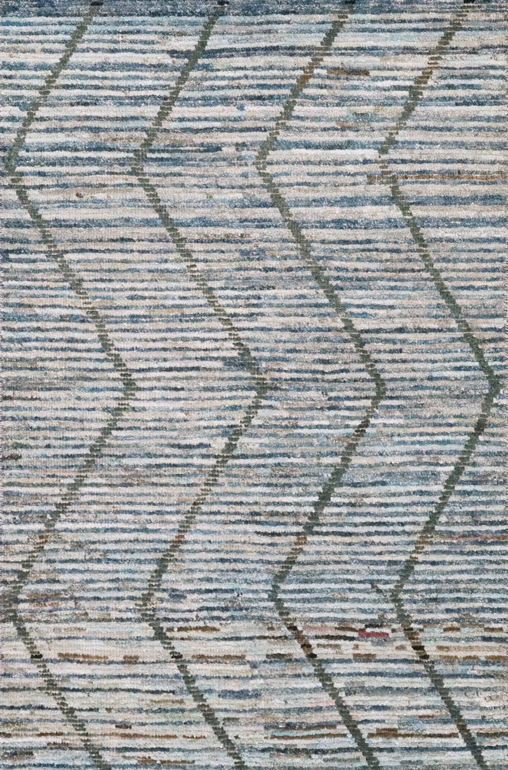 3x5 Ft Blue Moroccan Rug - Hand Knotted Area Rug