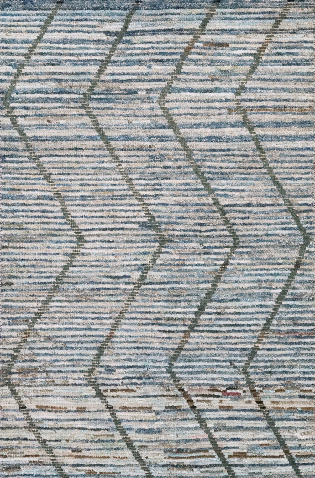 3x5 Ft Blue Moroccan Rug - Hand Knotted Area Rug