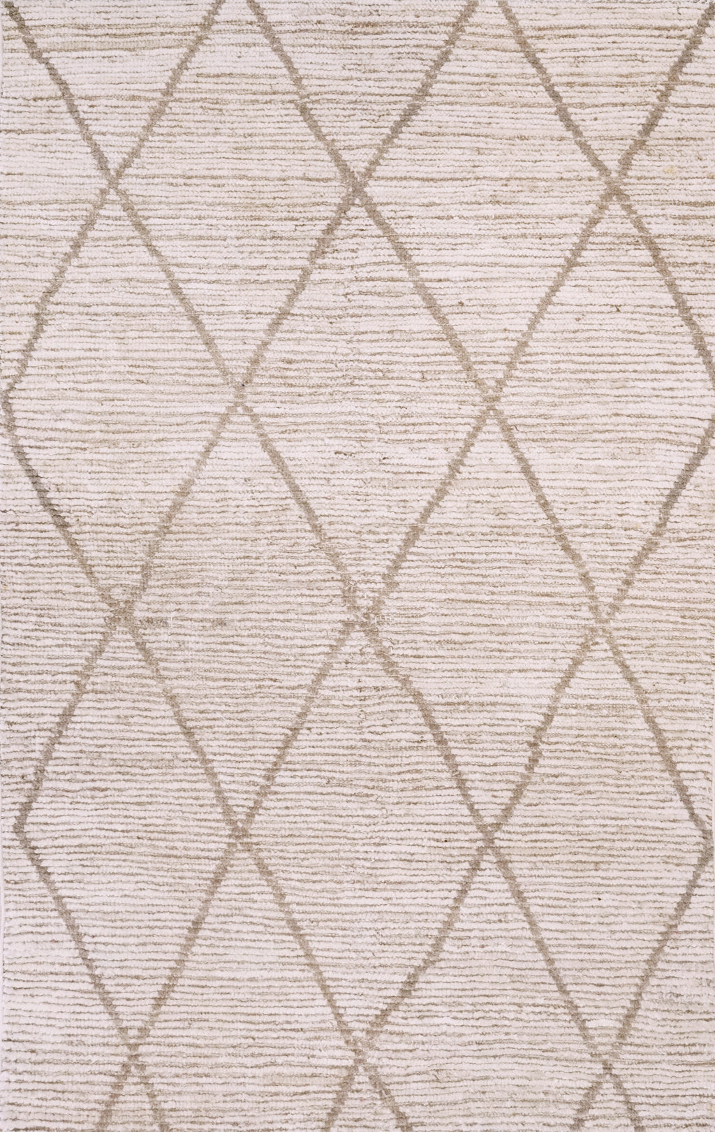 3x5 Ft Beige Moroccan Rug - Hand Knotted Area Rug
