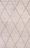 3x5 Ft Beige Moroccan Rug - Hand Knotted Area Rug