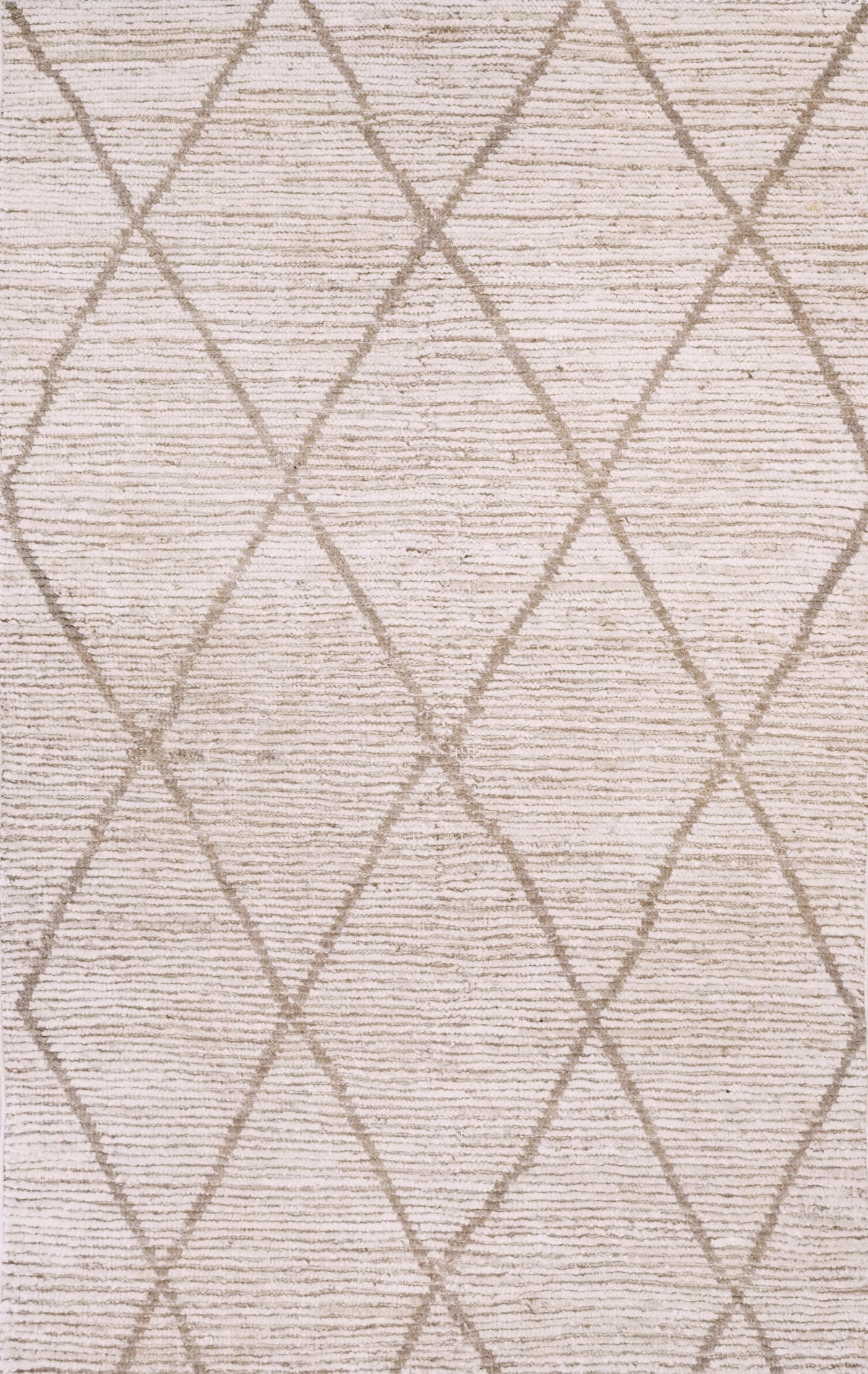 3x5 Ft Beige Moroccan Rug - Hand Knotted Area Rug