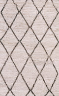 3x5 Ft Beige Moroccan Rug - Hand Knotted Area Rug