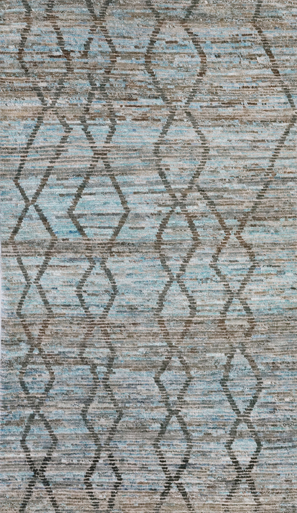 3x6 Ft Blue Moroccan Rug - Hand Knotted Area Rug
