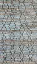 3x6 Ft Blue Moroccan Rug - Hand Knotted Area Rug