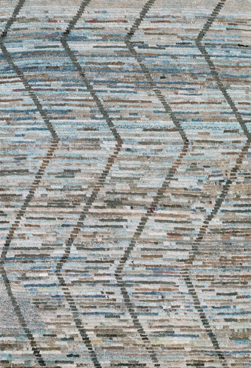 3x5 Ft Blue Moroccan Rug - Hand Knotted Area Rug