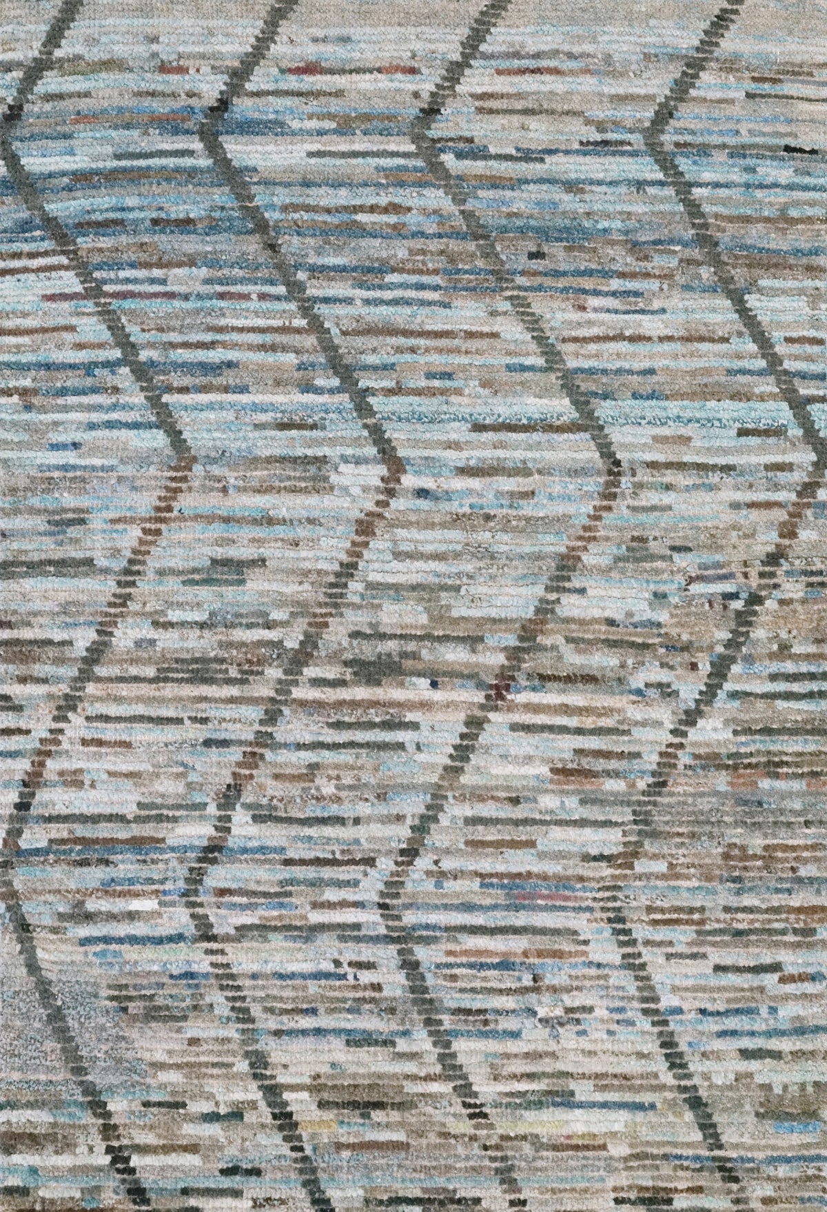 3x5 Ft Blue Moroccan Rug - Hand Knotted Area Rug