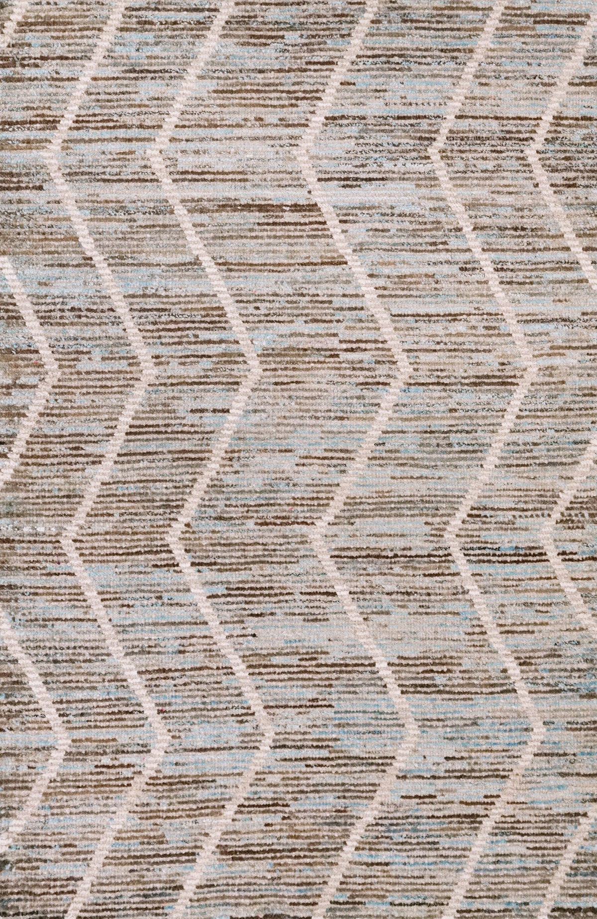 3x5 Ft Blue Moroccan Rug - Hand Knotted Area Rug