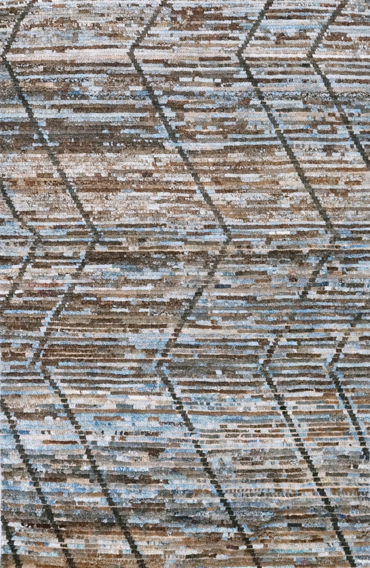 3x5 Ft Blue Moroccan Rug - Hand Knotted Area Rug