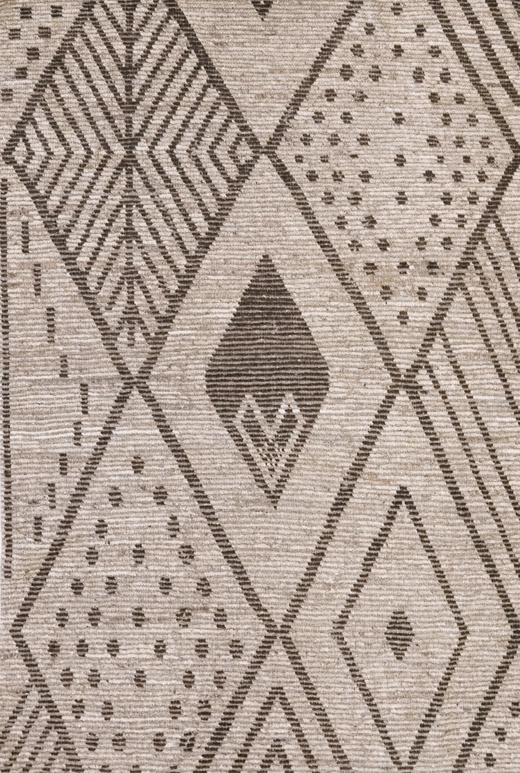 4x6 Ft Brown Moroccan Rug - Hand Knotted Wool Area Rug