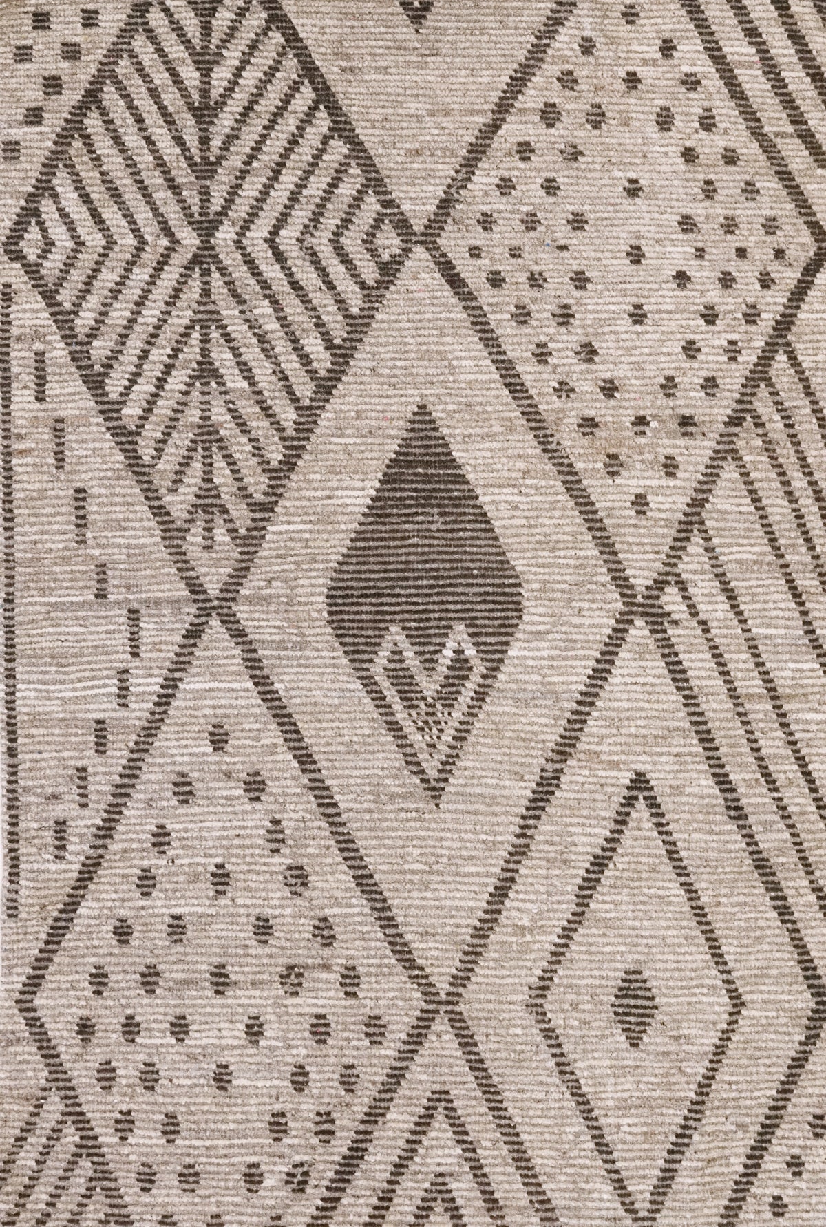 4x6 Ft Brown Moroccan Rug - Hand Knotted Wool Area Rug