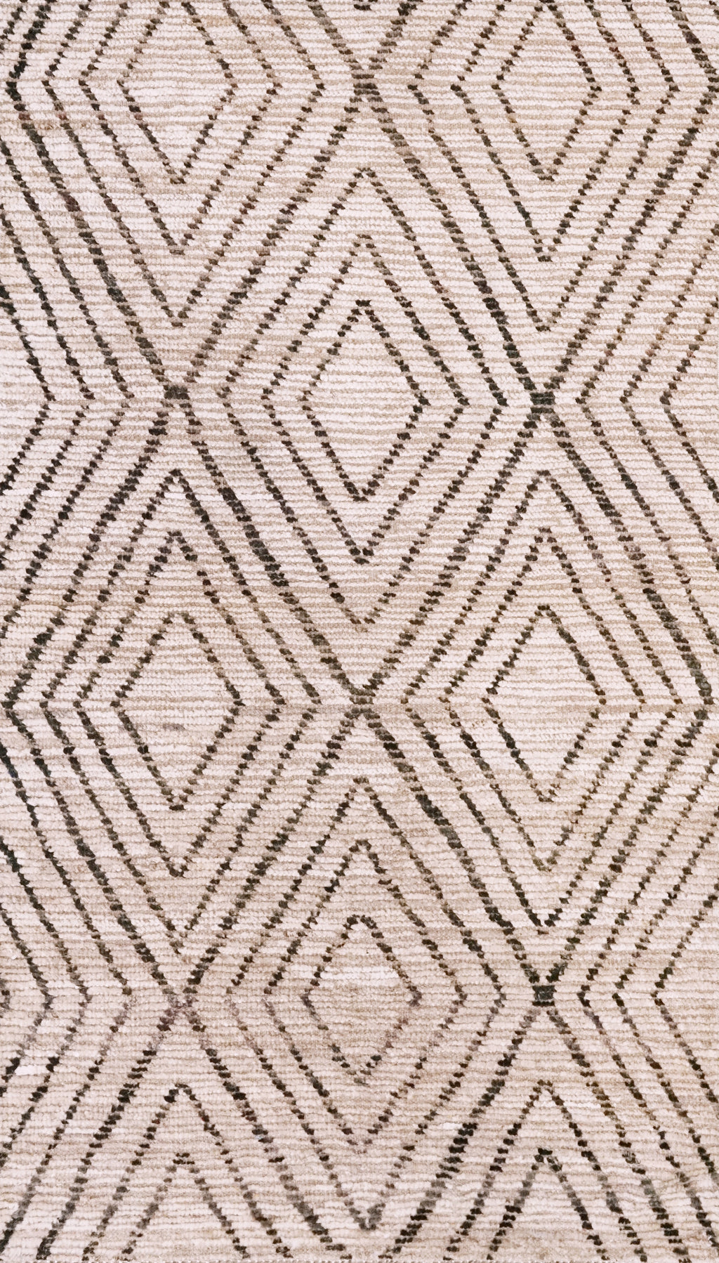 3x6 Ft Beige Moroccan Rug - Hand Knotted Area Rug
