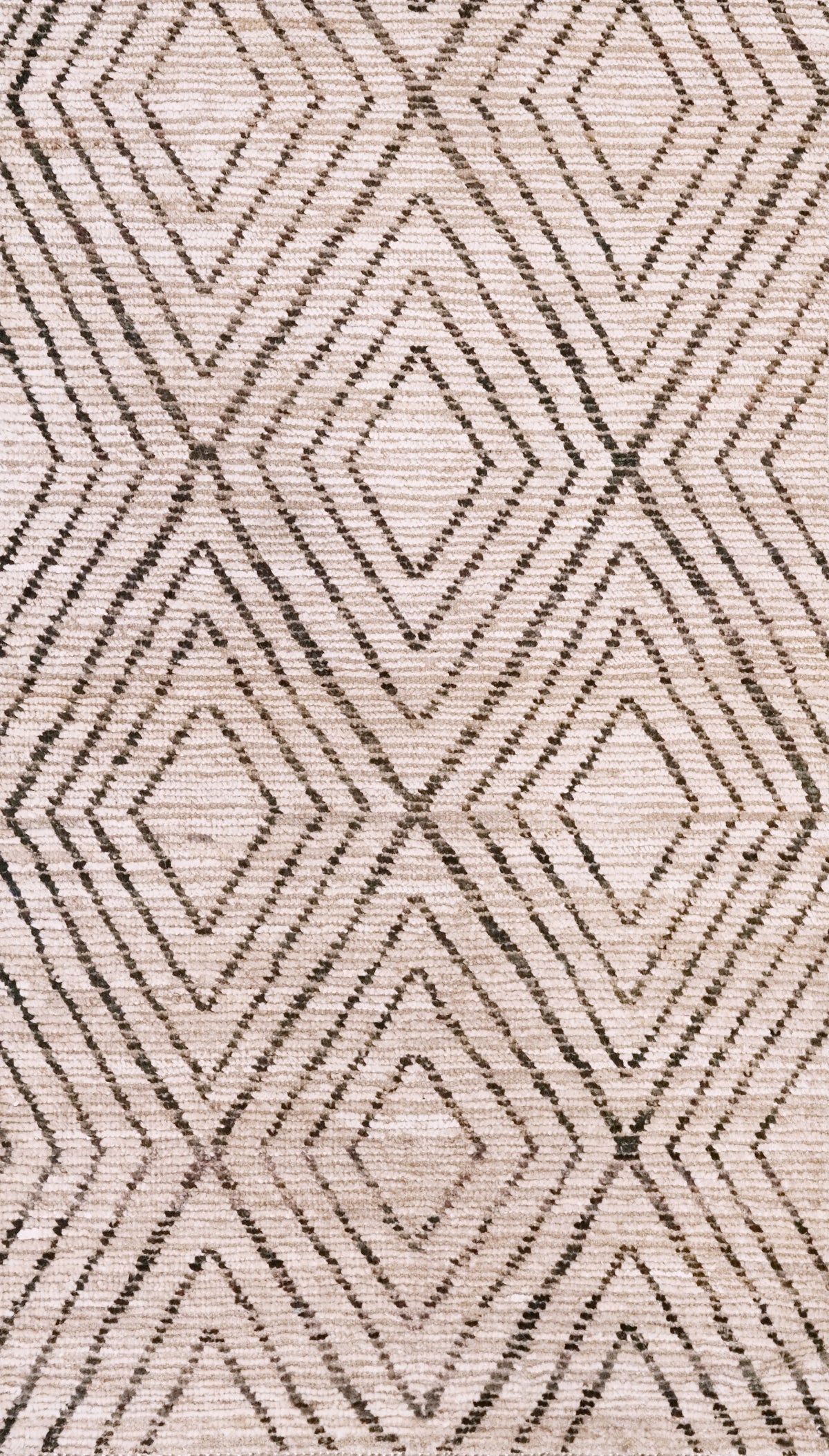 3x6 Ft Beige Moroccan Rug - Hand Knotted Area Rug