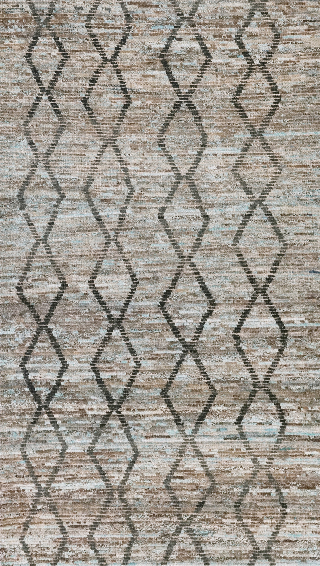 3x6 Ft Blue Moroccan Rug - Hand Knotted Area Rug