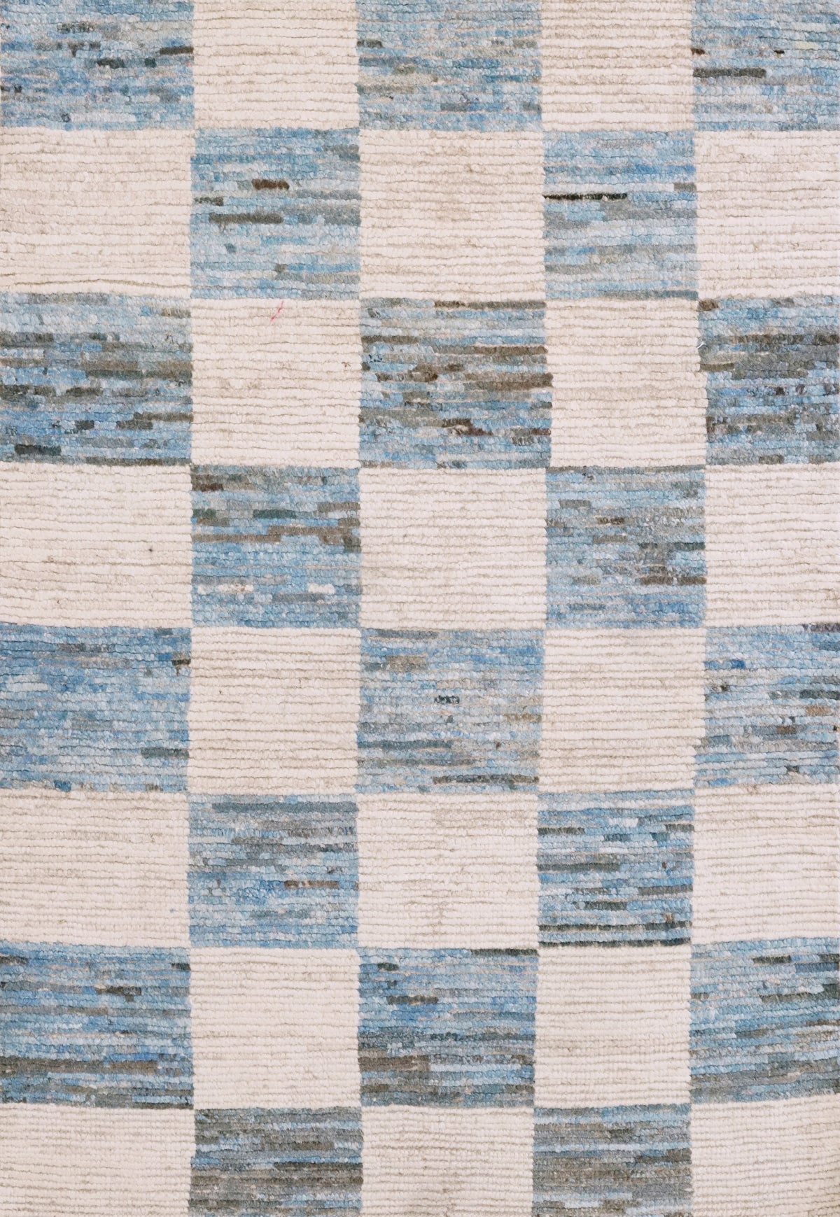3x5 Ft White & Beige Moroccan Rug - Hand Knotted Area Rug