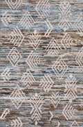 3x5 Ft Blue Moroccan Rug - Hand Knotted Area Rug
