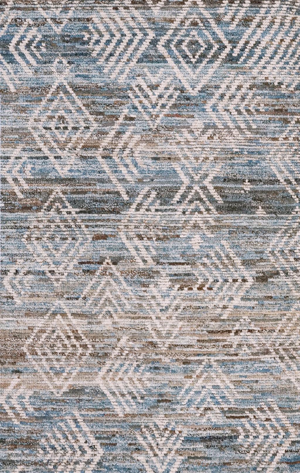3x5 Ft Blue Moroccan Rug - Hand Knotted Area Rug