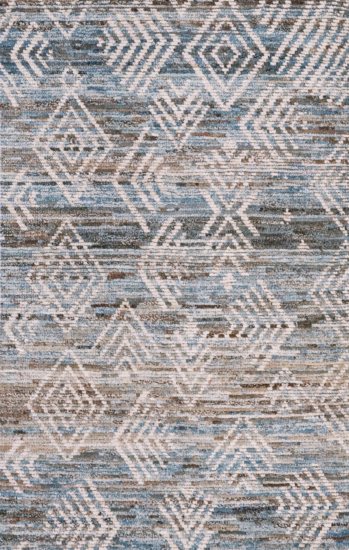 3x5 Ft Blue Moroccan Rug - Hand Knotted Area Rug
