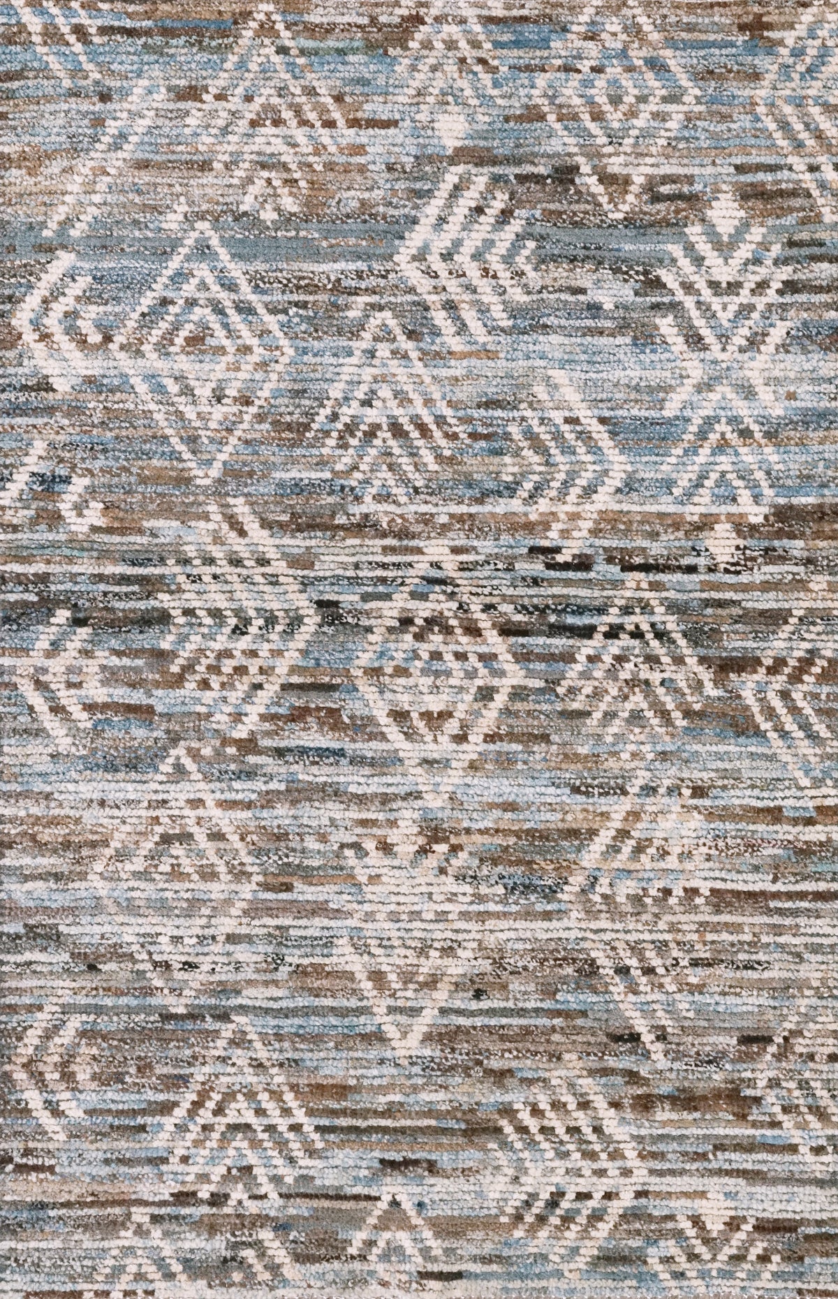 3x5 Ft Blue Moroccan Rug - Hand Knotted Area Rug