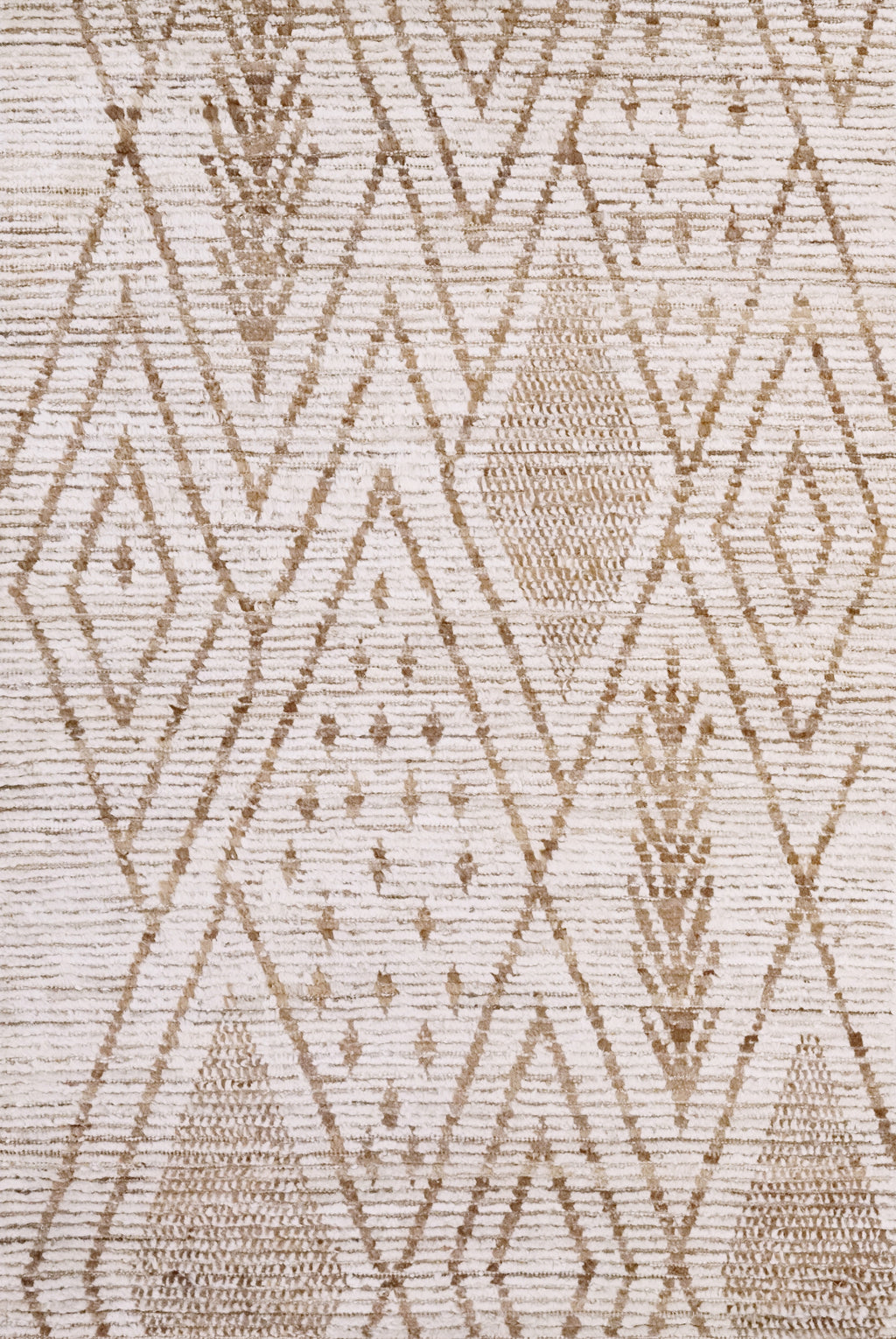 3x5 Ft Beige Moroccan Rug - Hand Knotted Area Rug