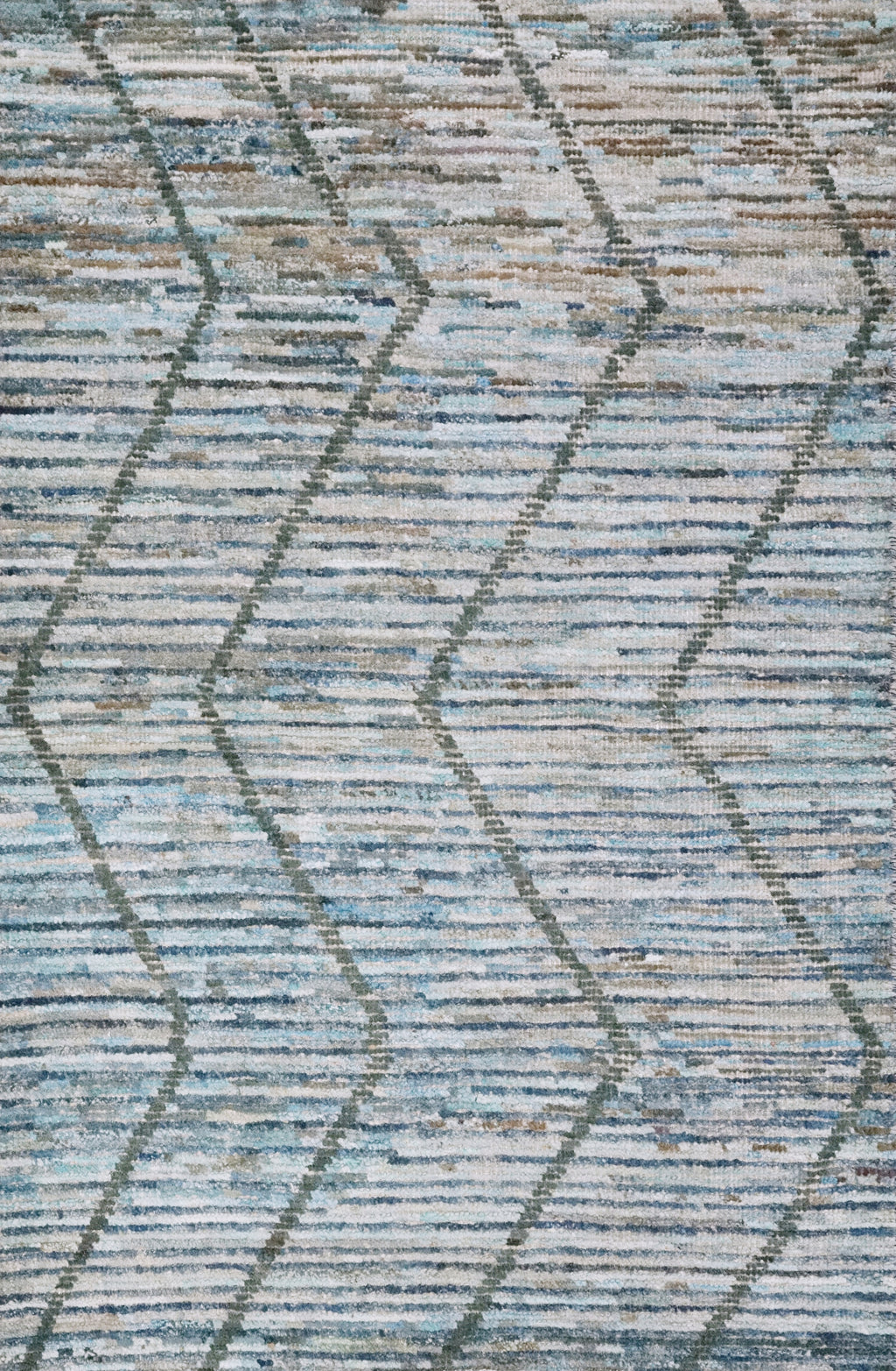 3x5 Ft Blue Moroccan Rug - Hand Knotted Area Rug