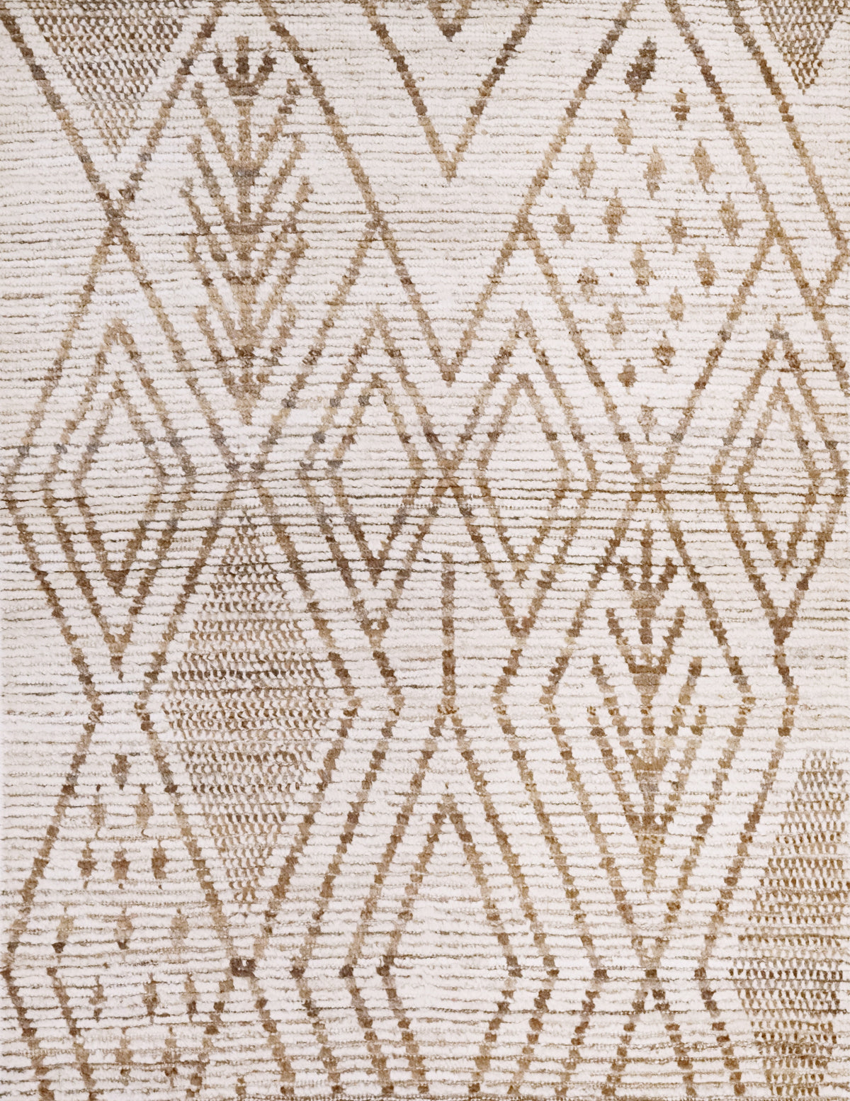 3x4 Ft Beige Moroccan Rug - Hand Knotted Area Rug