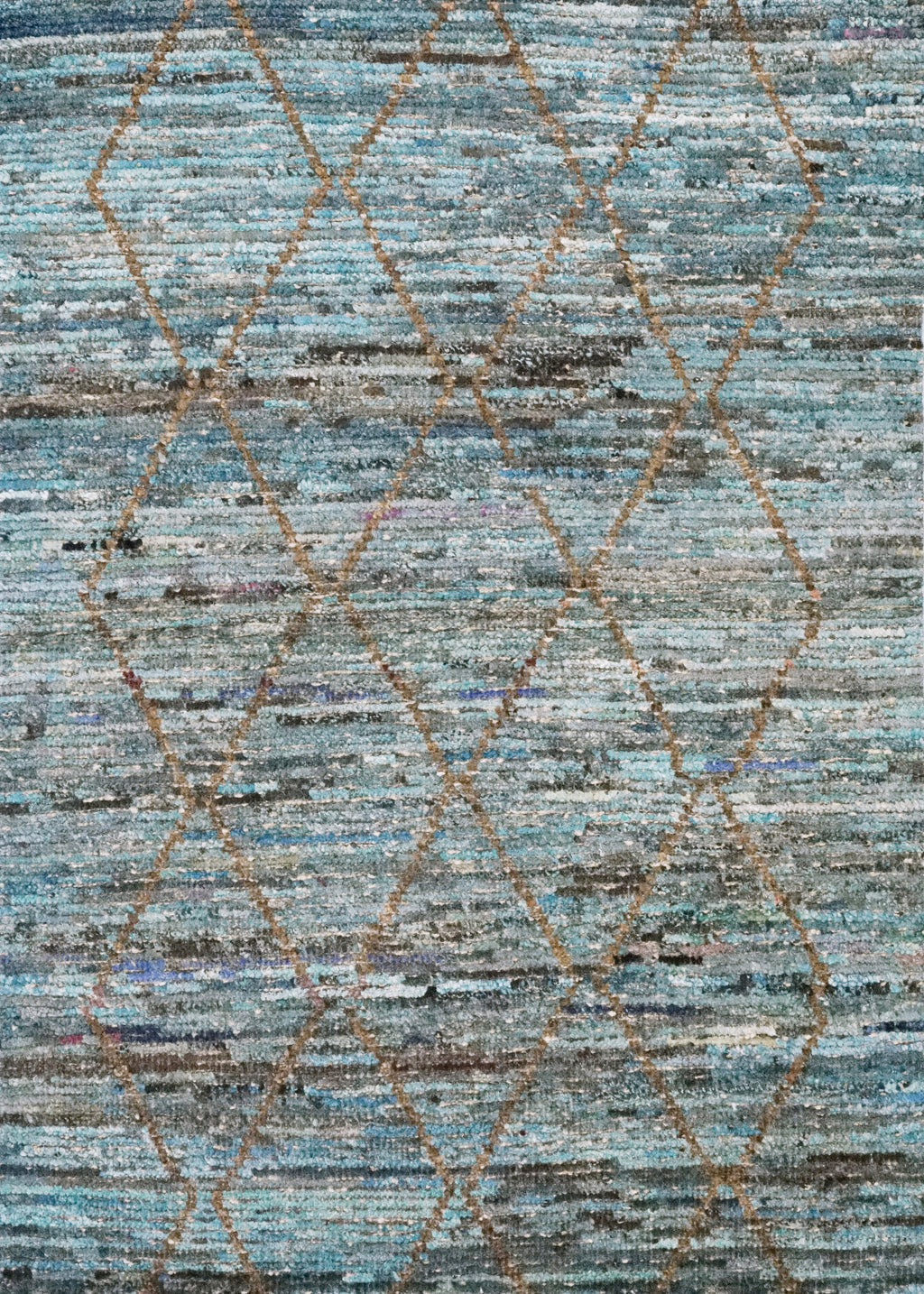 3x5 Ft Blue Moroccan Rug - Hand Knotted Area Rug