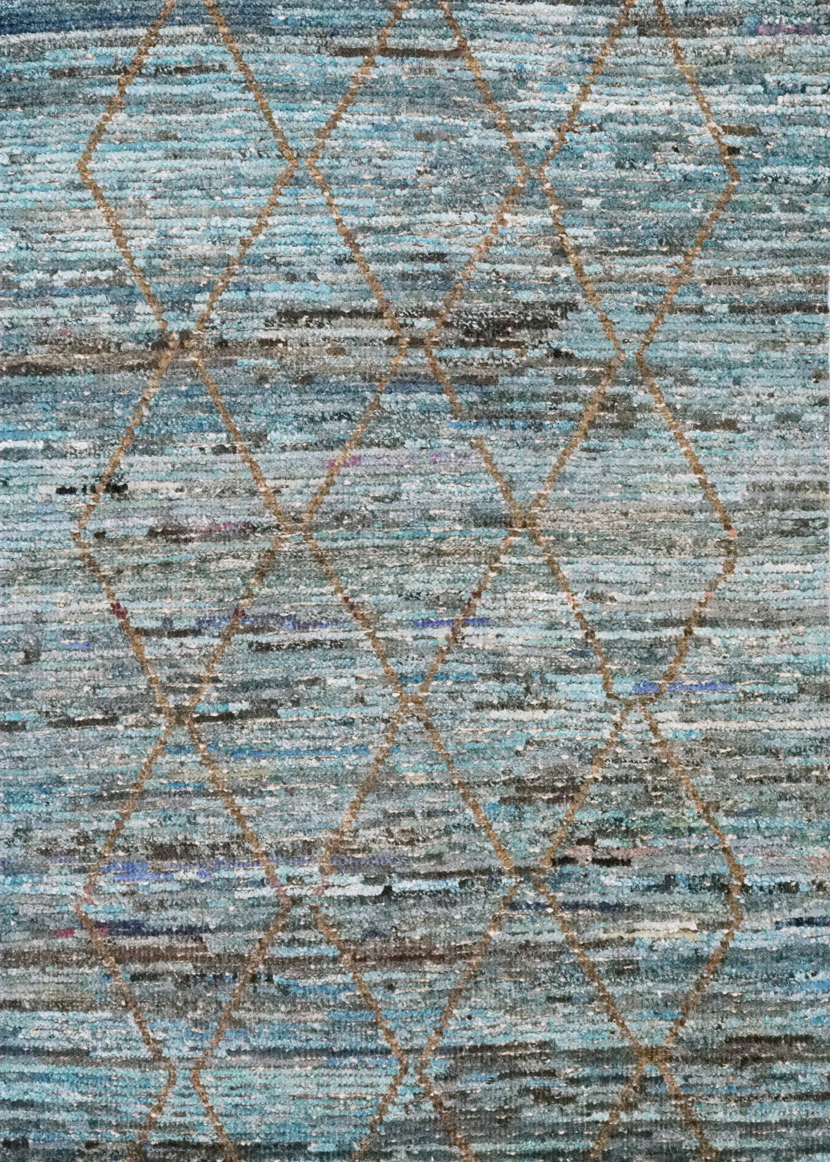 3x5 Ft Blue Moroccan Rug - Hand Knotted Area Rug