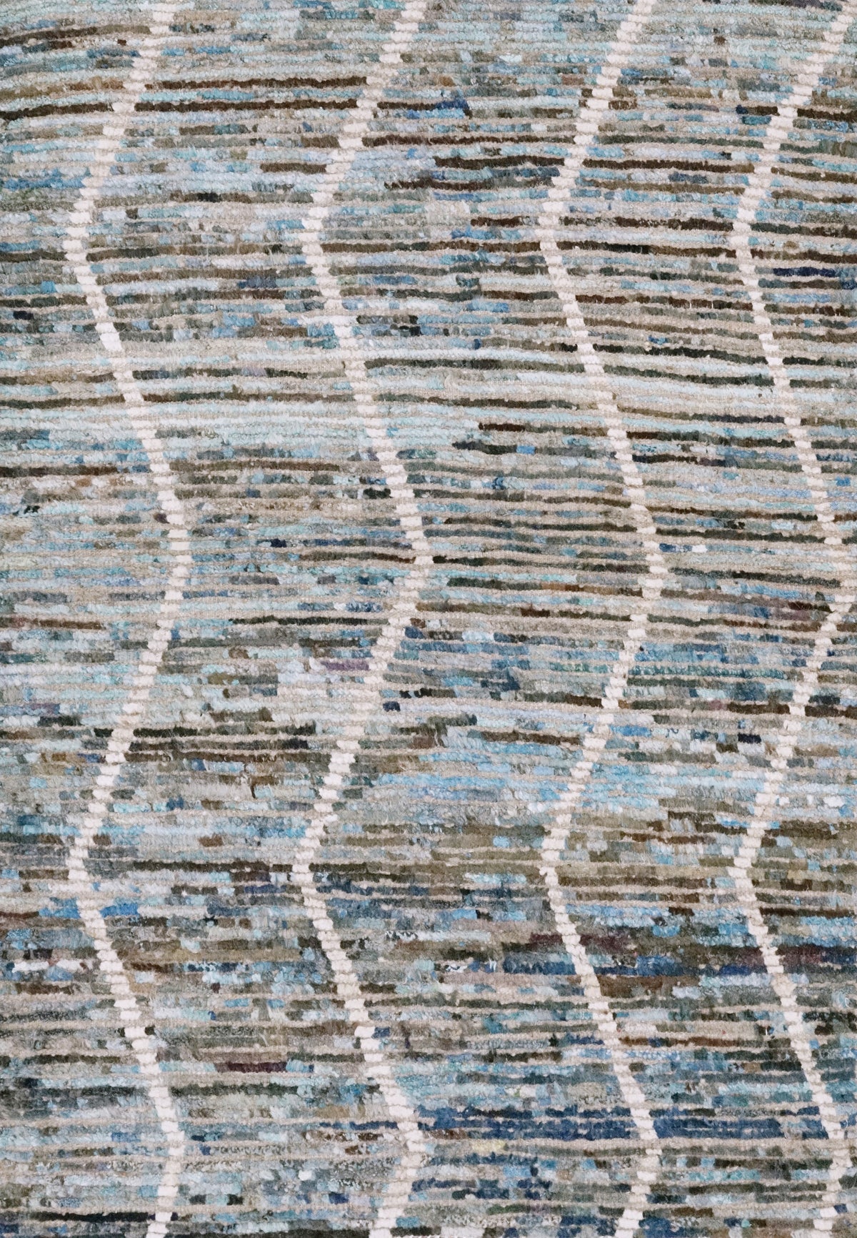 3x5 Ft Blue Moroccan Rug - Hand Knotted Area Rug