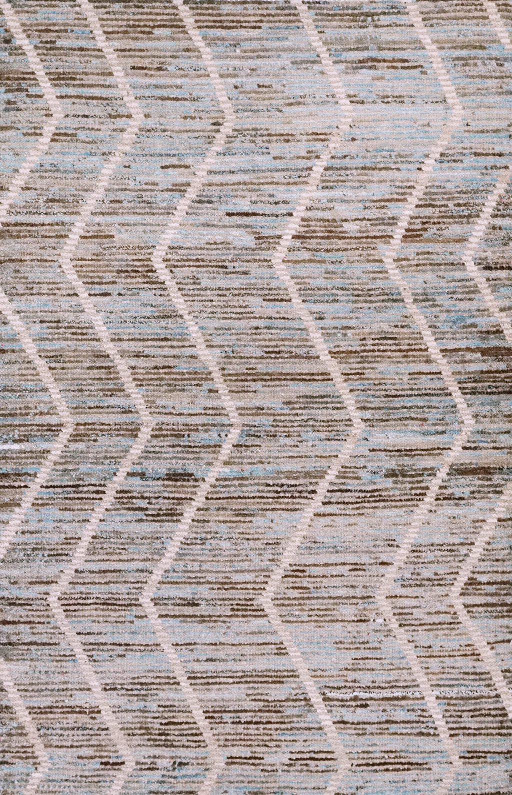 3x5 Ft Blue Moroccan Rug - Hand Knotted Area Rug