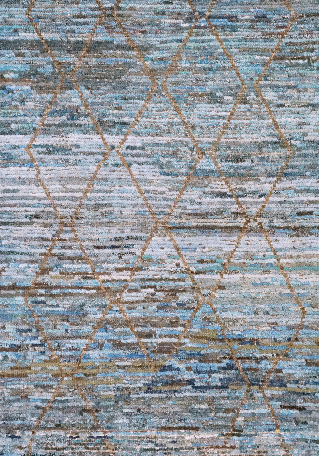 3x5 Ft Blue Moroccan Rug - Hand Knotted Area Rug