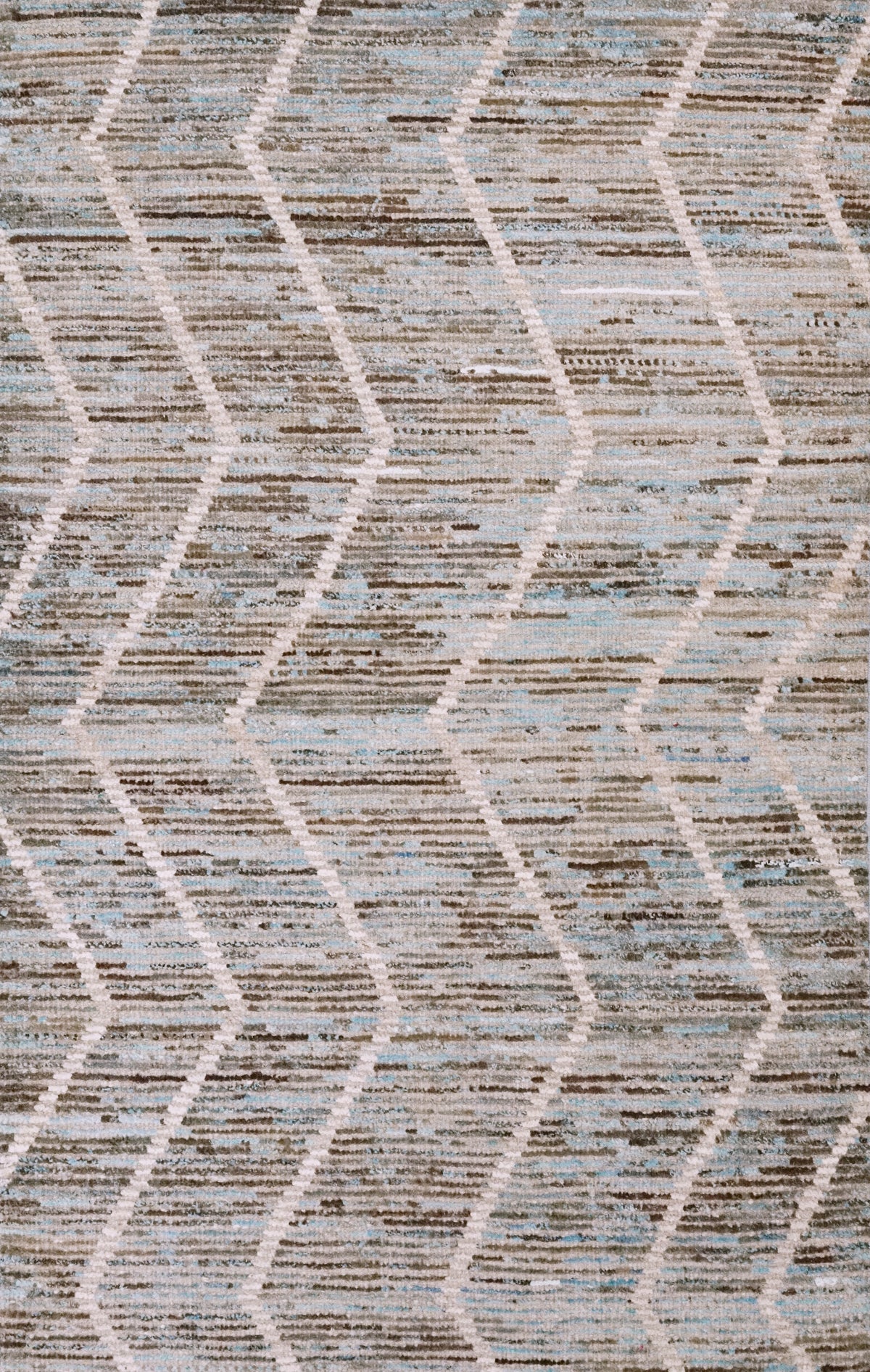 3x5 Ft Blue Moroccan Rug - Hand Knotted Area Rug