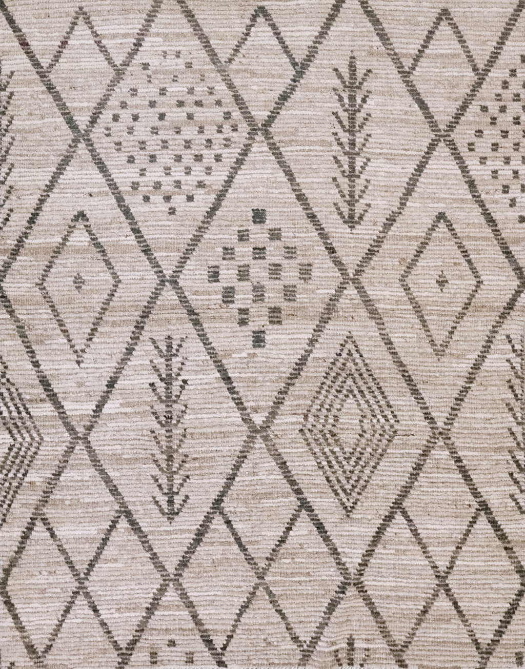 4x5 Ft Beige Moroccan Rug - Hand Knotted Wool Area Rug