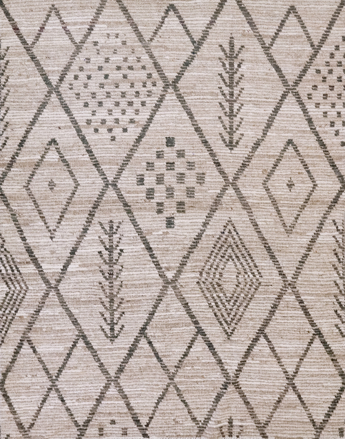 4x5 Ft Beige Moroccan Rug - Hand Knotted Wool Area Rug