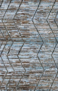 3x5 Ft Blue Moroccan Rug - Hand Knotted Area Rug