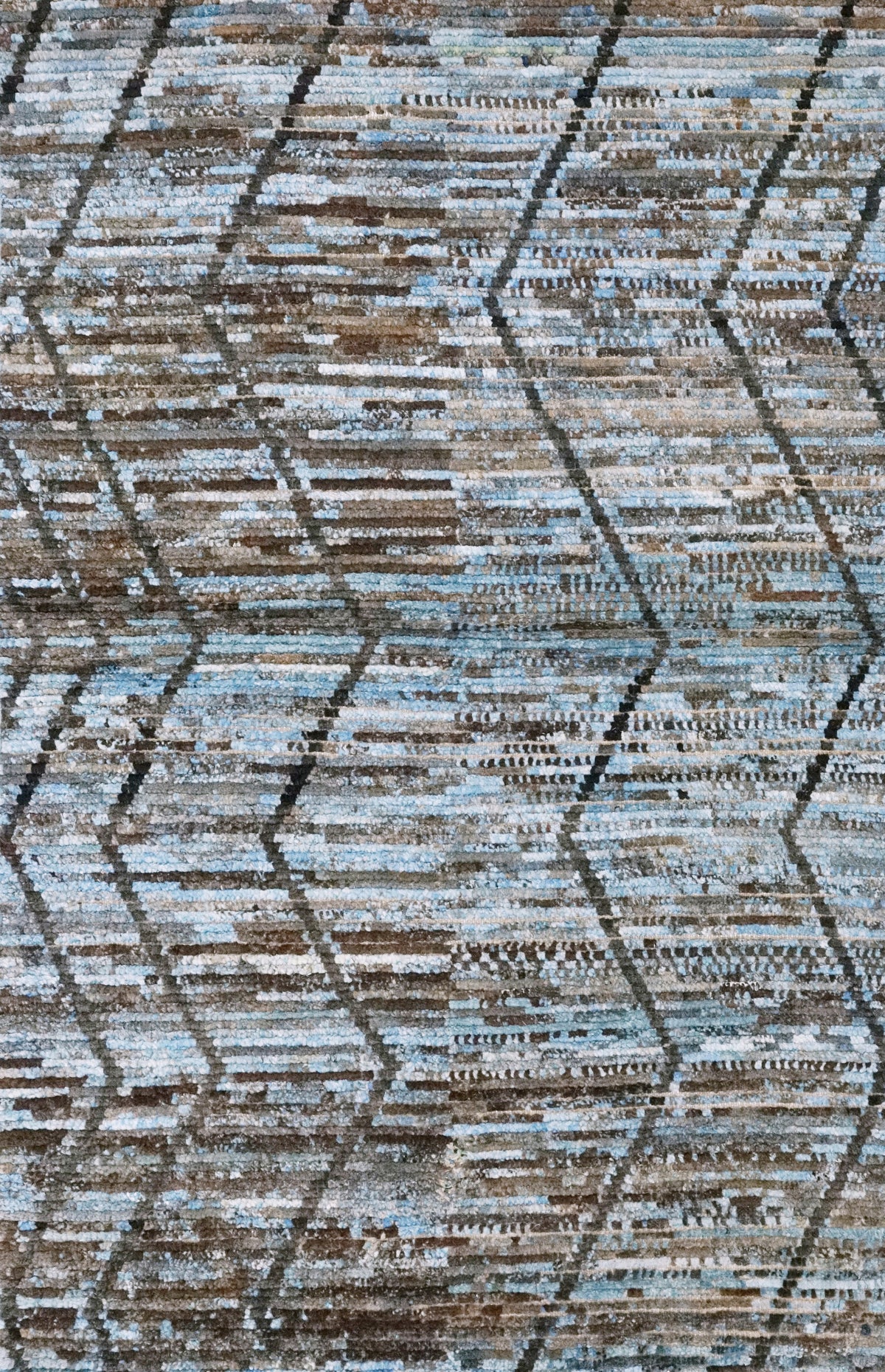 3x5 Ft Blue Moroccan Rug - Hand Knotted Area Rug