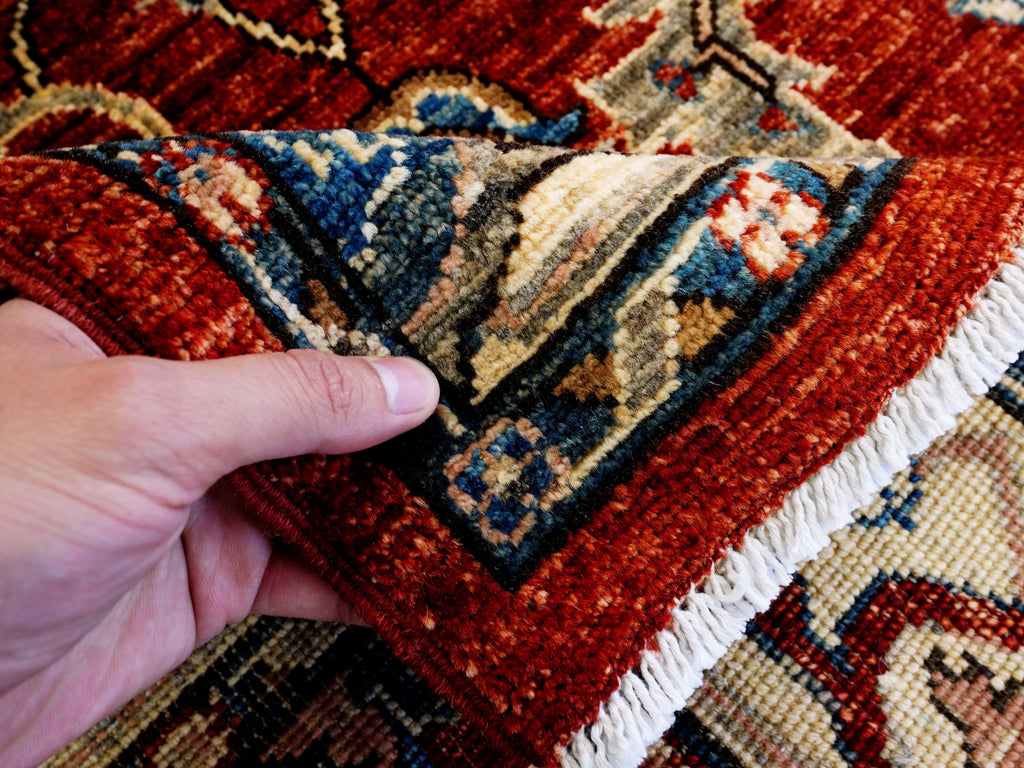 4x6 Ft Afghan Hand Knotted Rug - Red Oriental Rug