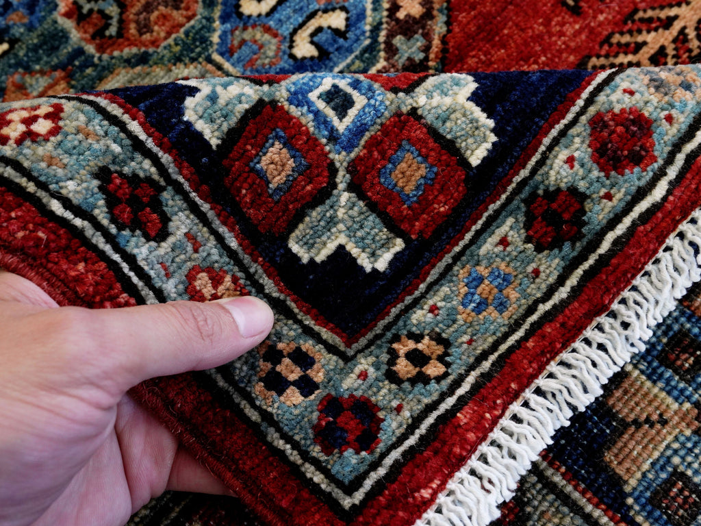 4x6 Ft Afghan Hand Knotted Rug - Red Oriental Rug