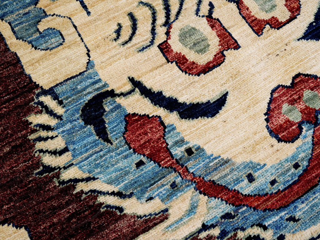 4x6 Ft Beige Tiger Rug - Handmade Afghan Rug