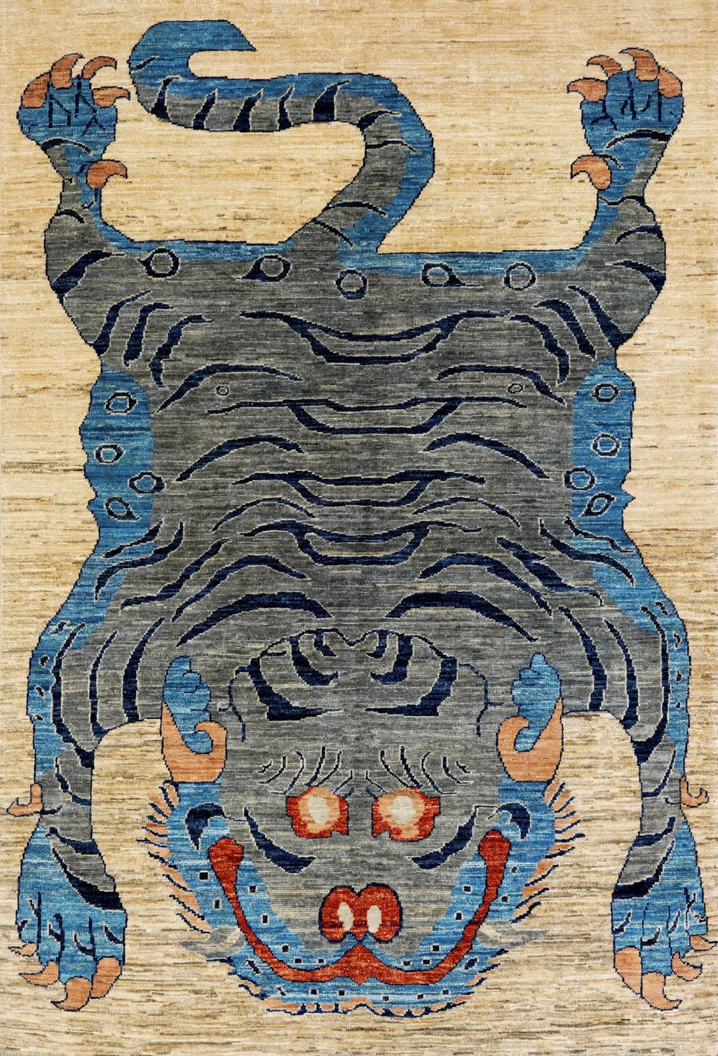 4x6 Ft Tiger Rug - Handmade Afghan Rug