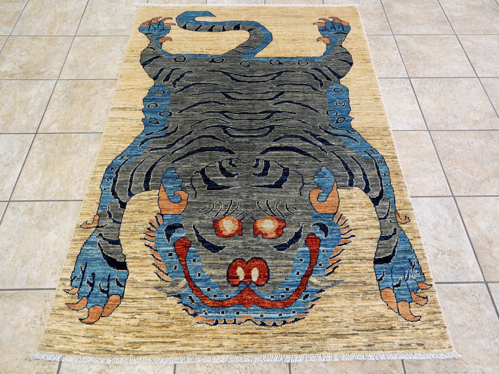 4x6 Ft Tiger Rug - Handmade Afghan Rug