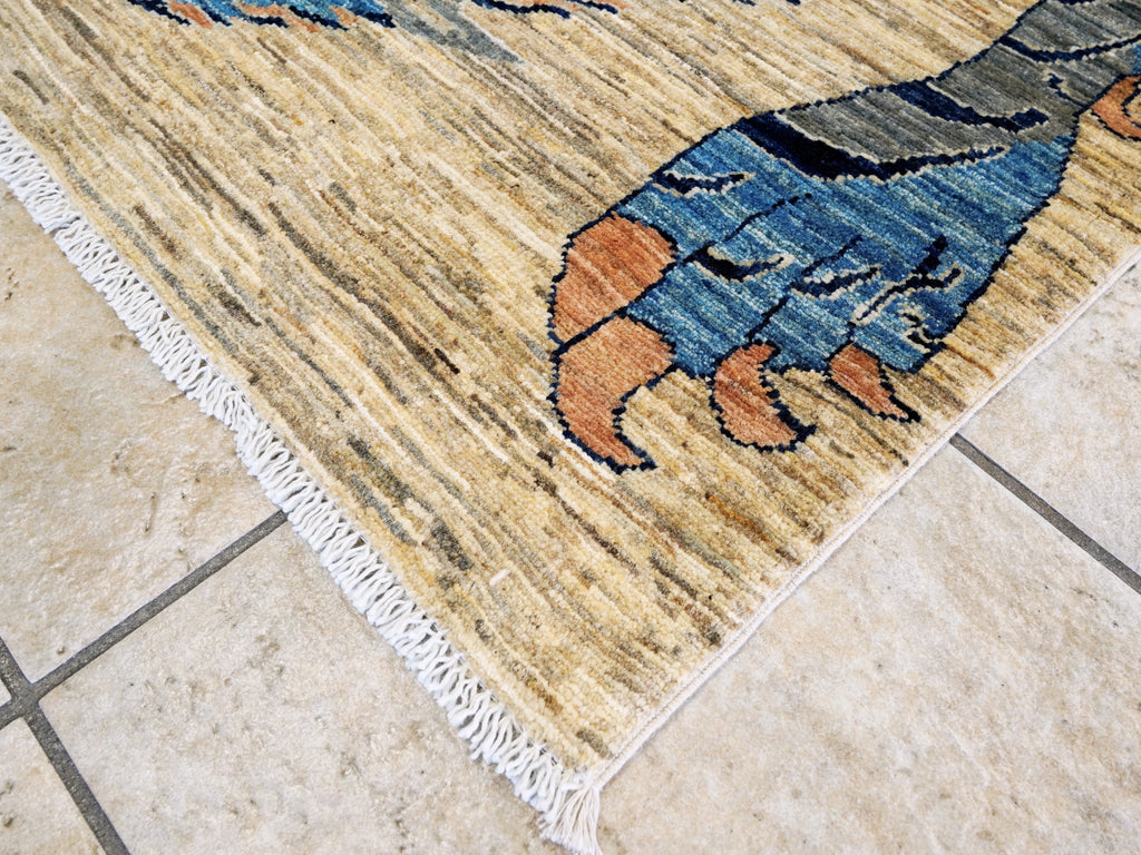 4x6 Ft Tiger Rug - Handmade Afghan Rug