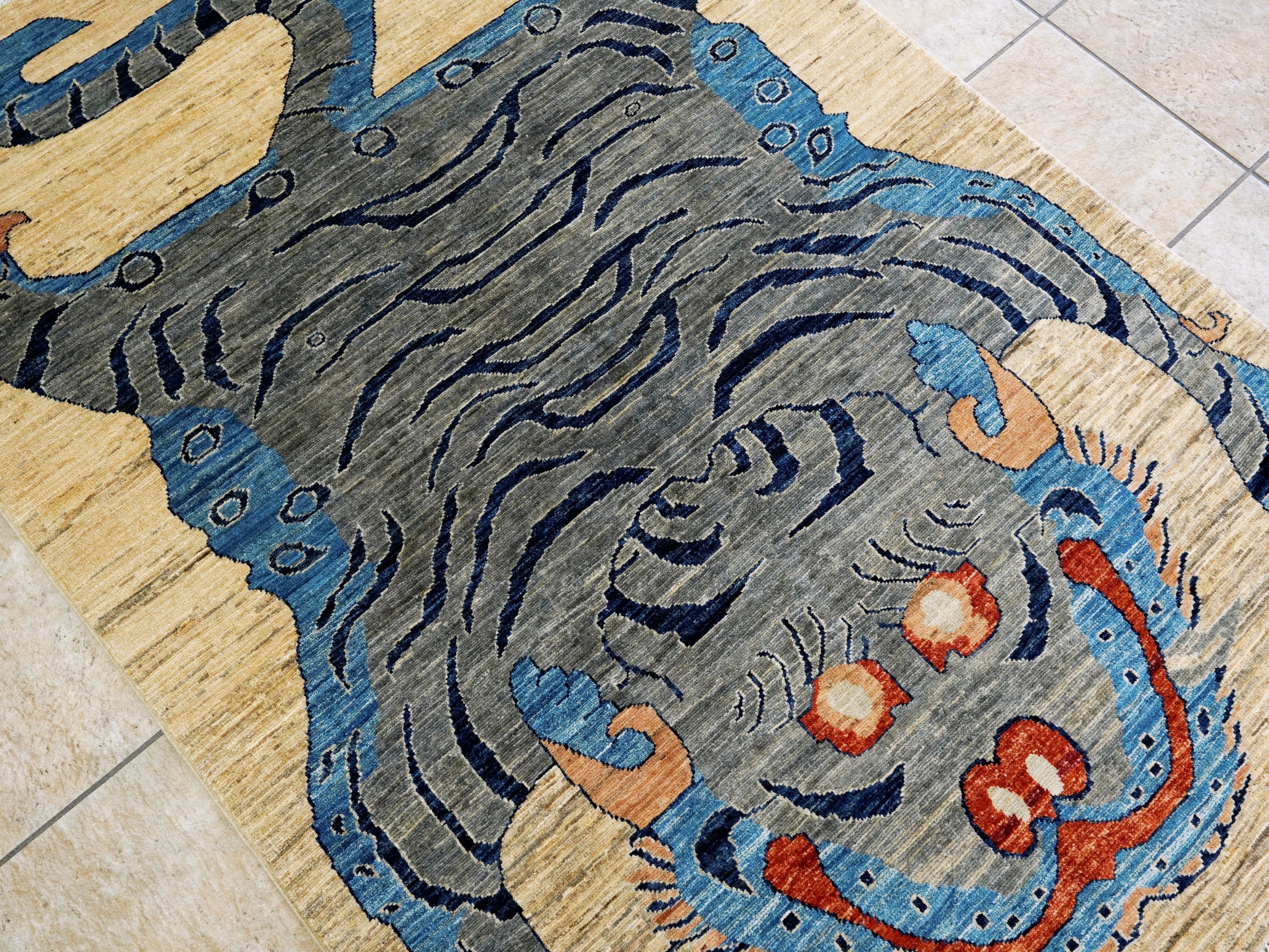 4x6 Ft Tiger Rug - Handmade Afghan Rug