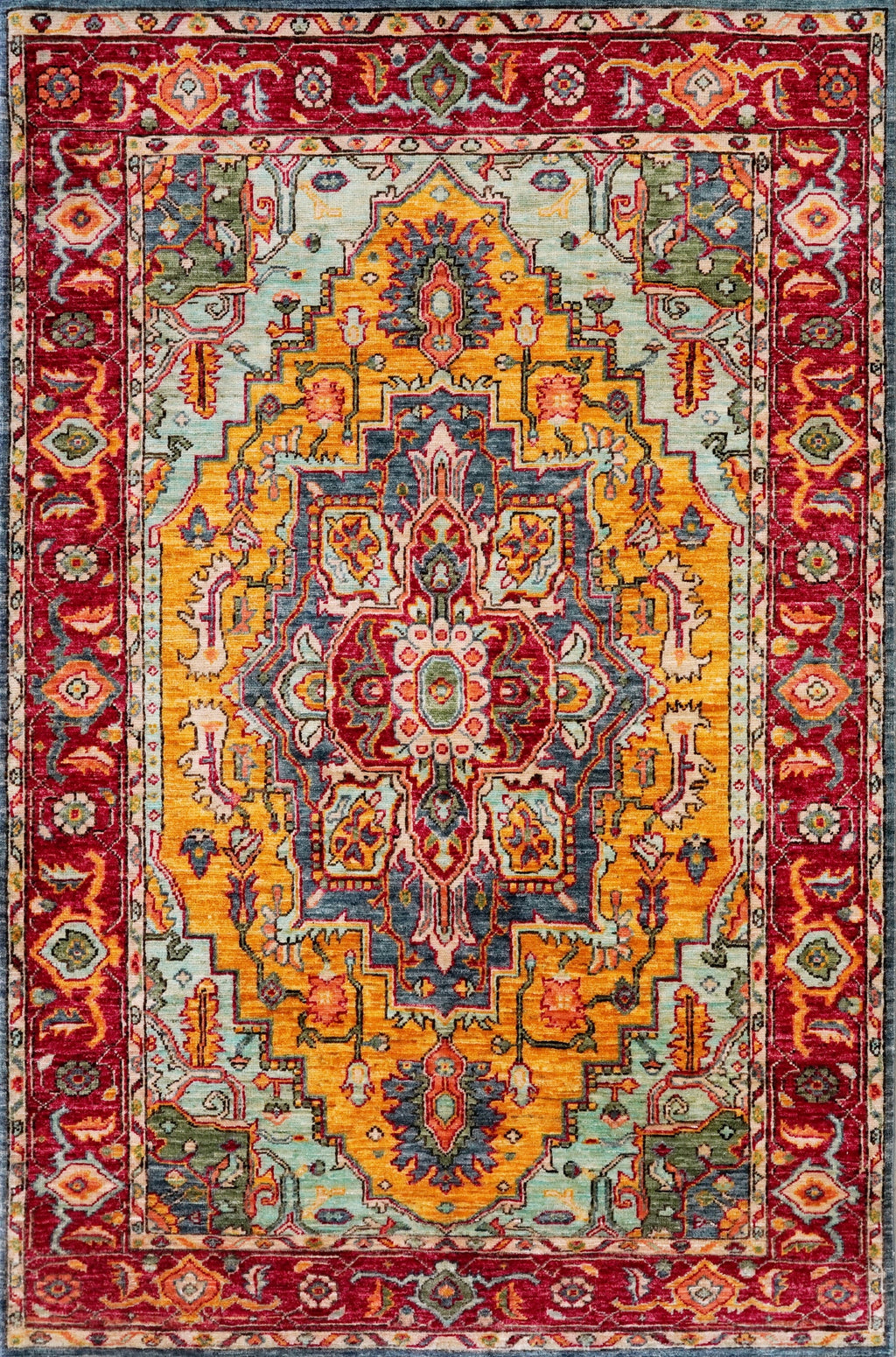 4x6 Ft Afghan Hand Knotted Rug - Multicolor Oriental Rug
