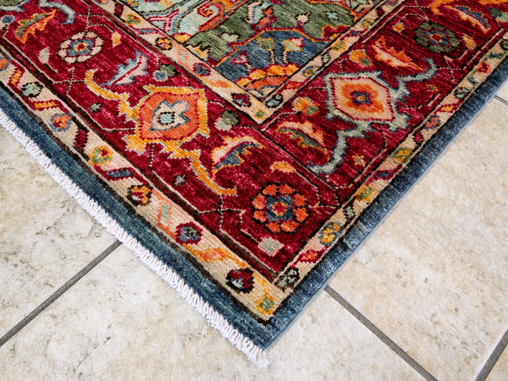 4x6 Ft Afghan Hand Knotted Rug - Multicolor Oriental Rug