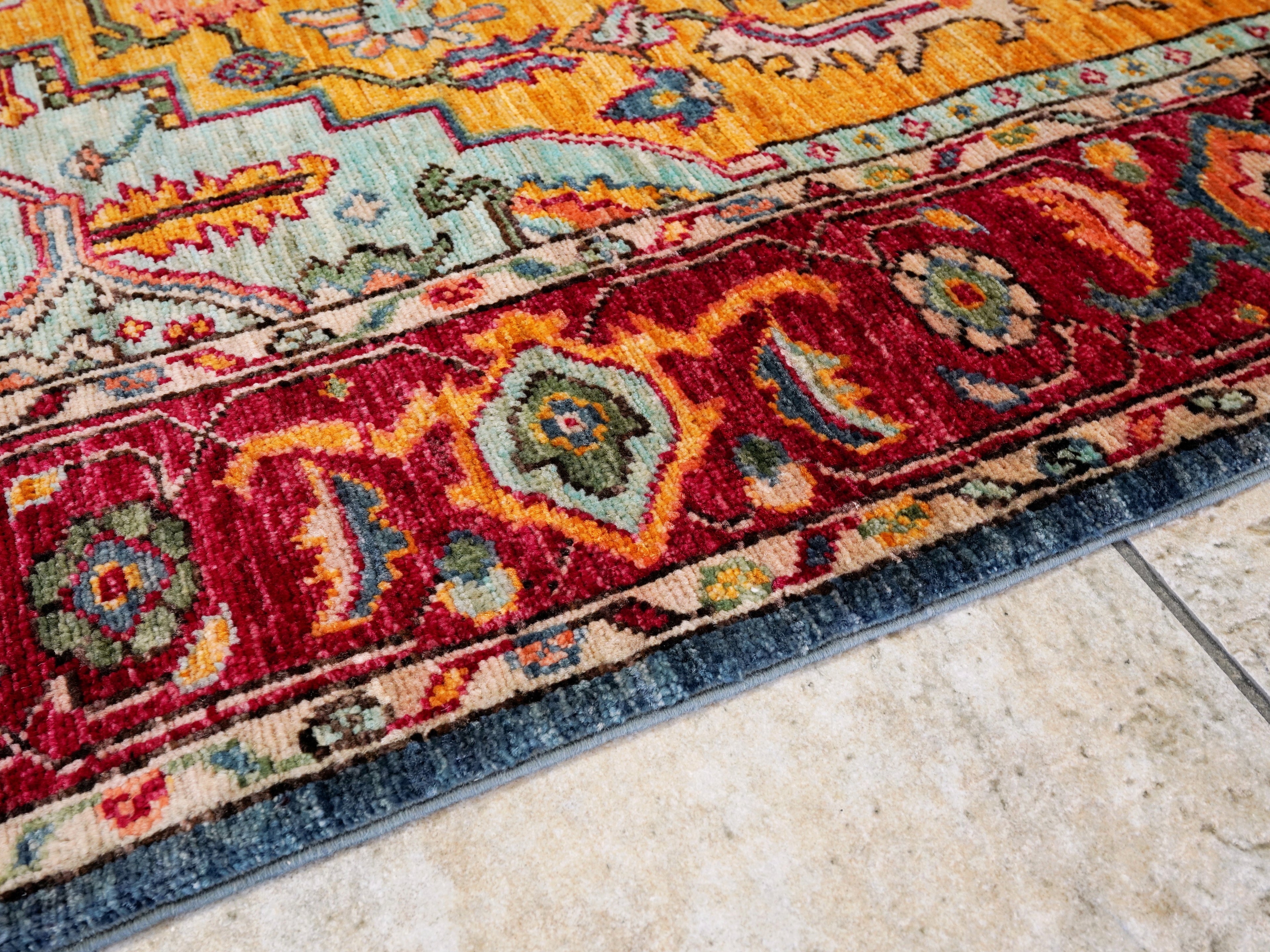 4x6 Ft Afghan Hand Knotted Rug - Multicolor Oriental Rug