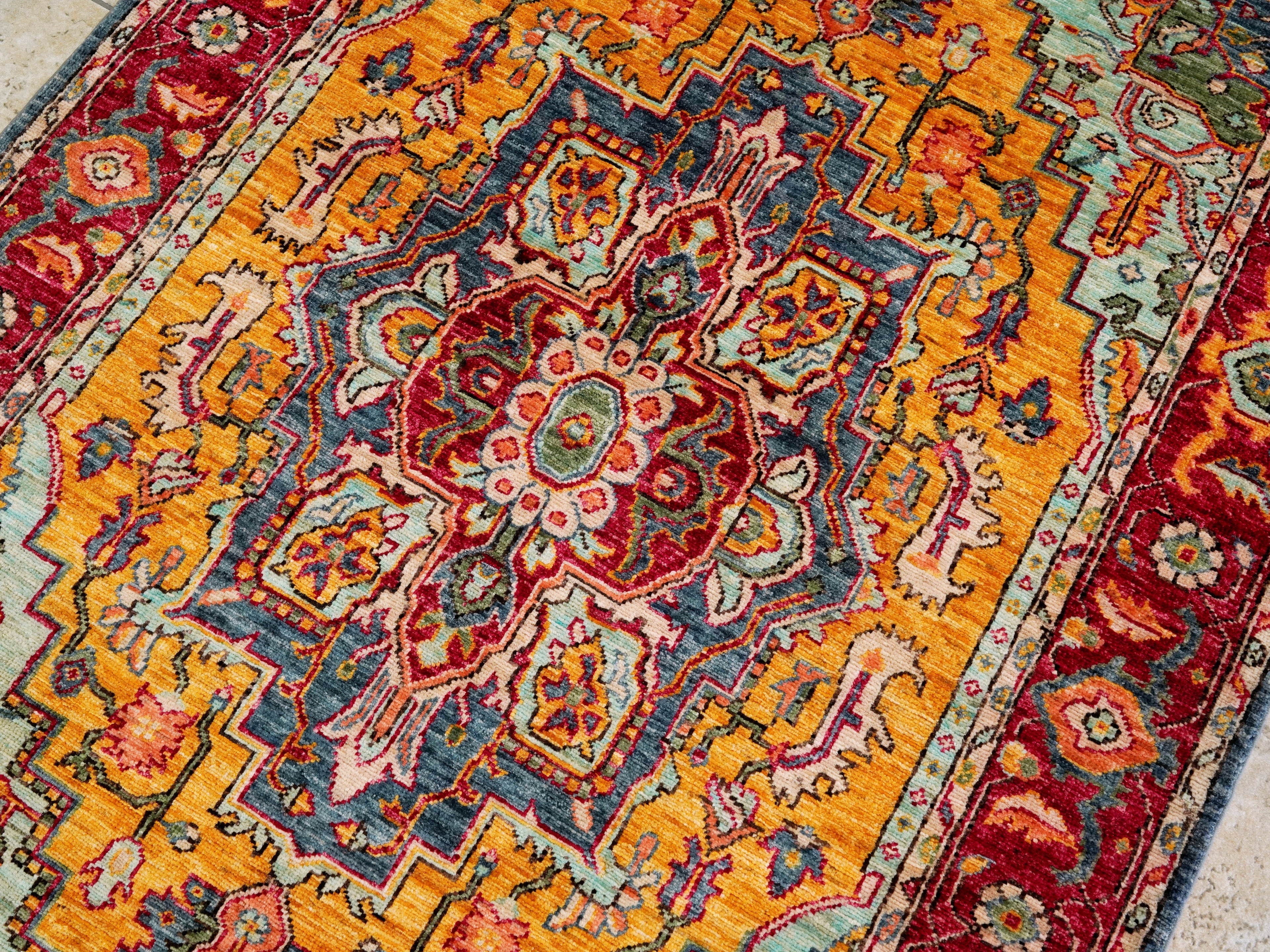 4x6 Ft Afghan Hand Knotted Rug - Multicolor Oriental Rug