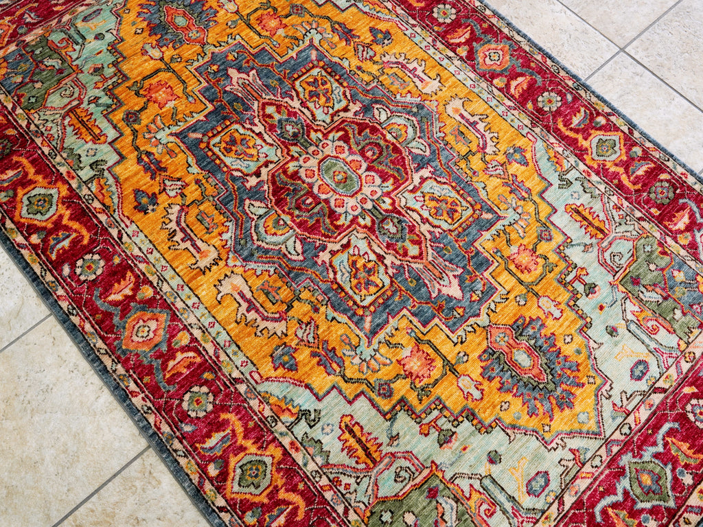 4x6 Ft Afghan Hand Knotted Rug - Multicolor Oriental Rug