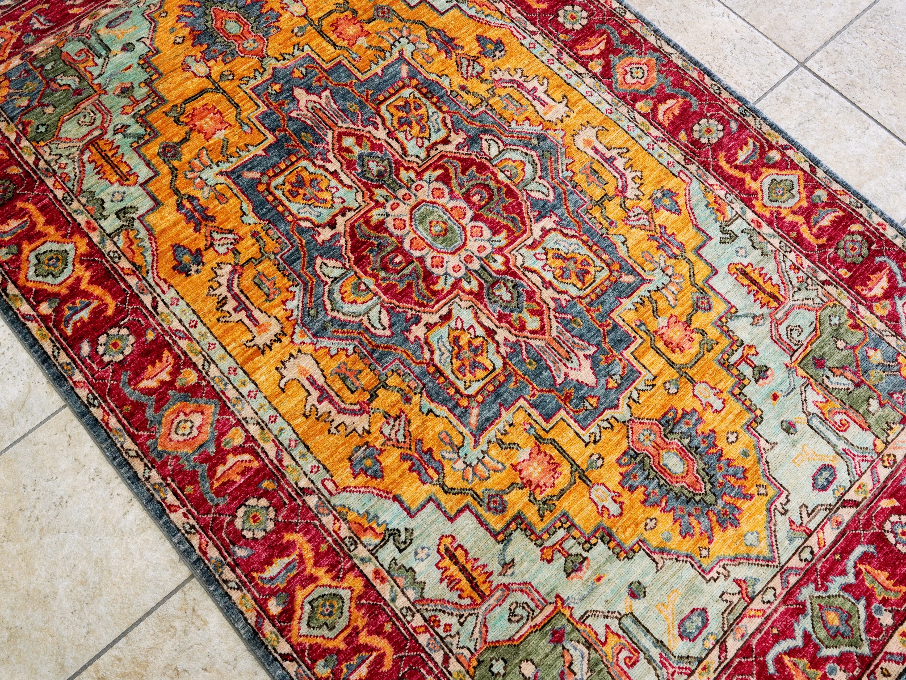 4x6 Ft Afghan Hand Knotted Rug - Multicolor Oriental Rug