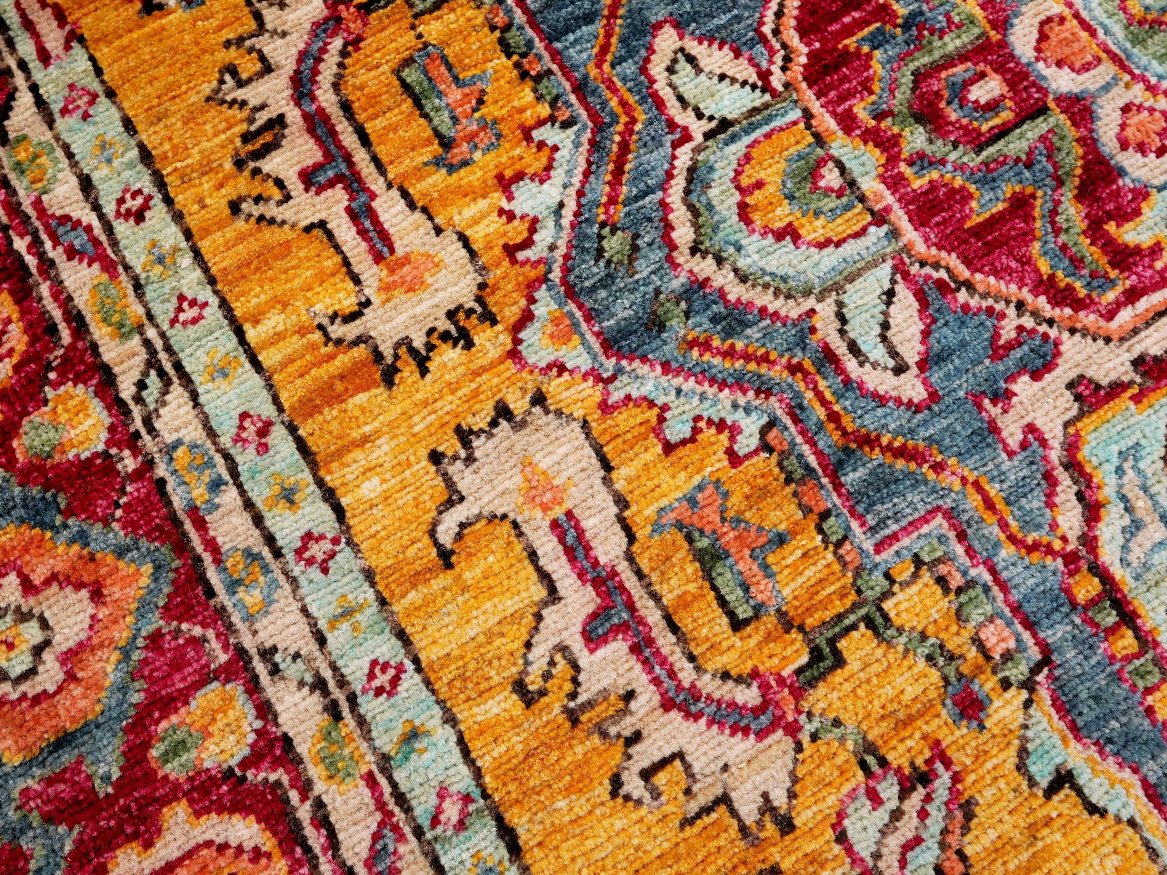 4x6 Ft Afghan Hand Knotted Rug - Multicolor Oriental Rug